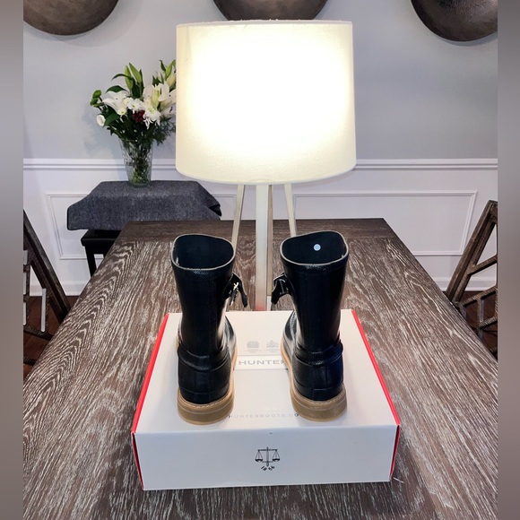 Hunter Original Moc Toe Short Rain Boots Men's Rain Boots Black Size 10 - Picture 8 of 16